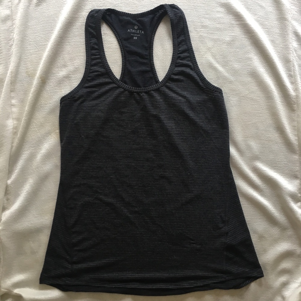 Striped gray Athleta tank top